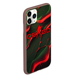 Чехол iPhone 11 Pro матовый CSGO red green texture, цвет: 3D-коричневый — фото 2