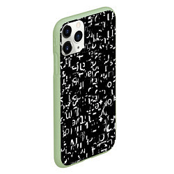Чехол iPhone 11 Pro матовый Abstract secred code, цвет: 3D-салатовый — фото 2