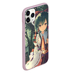 Чехол iPhone 11 Pro матовый Touhou Project Reimu Hakurei, цвет: 3D-розовый — фото 2