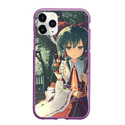 Чехол iPhone 11 Pro матовый Touhou Project Reimu Hakurei, цвет: 3D-фиолетовый