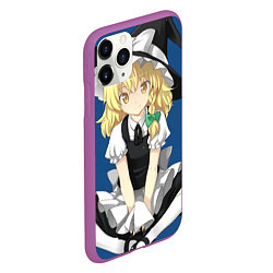 Чехол iPhone 11 Pro матовый Touhou Project Мариса Кирисаме, цвет: 3D-фиолетовый — фото 2