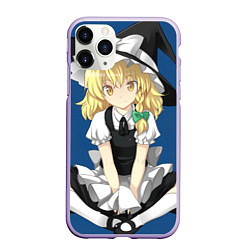 Чехол iPhone 11 Pro матовый Touhou Project Мариса Кирисаме, цвет: 3D-светло-сиреневый