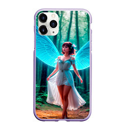 Чехол iPhone 11 Pro матовый Девушка фея в дремучем лесу, цвет: 3D-светло-сиреневый