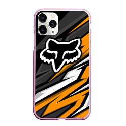 Чехол iPhone 11 Pro матовый Fox motocross racing - orange, цвет: 3D-розовый