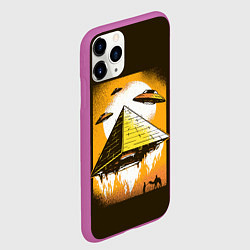 Чехол iPhone 11 Pro матовый Pyramid launch, цвет: 3D-фиолетовый — фото 2