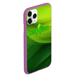 Чехол iPhone 11 Pro матовый CSGO green logo, цвет: 3D-фиолетовый — фото 2