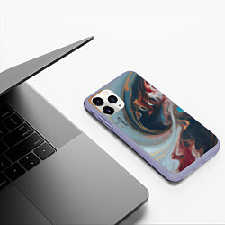 Чехол iPhone 11 Pro матовый Москва палитра, цвет: 3D-светло-сиреневый — фото 2