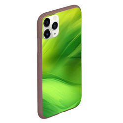 Чехол iPhone 11 Pro матовый Green lighting background, цвет: 3D-коричневый — фото 2