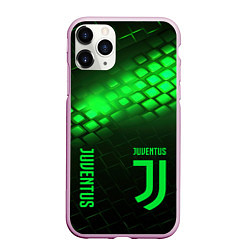 Чехол iPhone 11 Pro матовый Juventus green logo neon, цвет: 3D-розовый