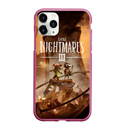Чехол iPhone 11 Pro матовый Герои Little nightmares 3, цвет: 3D-малиновый