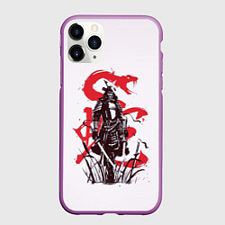 Чехол iPhone 11 Pro матовый Древний воин, цвет: 3D-фиолетовый