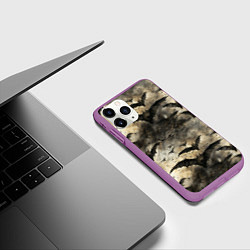 Чехол iPhone 11 Pro матовый Кошмарные мышки, цвет: 3D-фиолетовый — фото 2