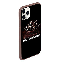 Чехол iPhone 11 Pro матовый Nickelback brutal, цвет: 3D-коричневый — фото 2