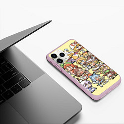 Чехол iPhone 11 Pro матовый Touhou Project Characters, цвет: 3D-розовый — фото 2