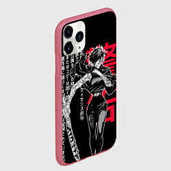 Чехол iPhone 11 Pro матовый Маки Зенин - Магическая битва, цвет: 3D-малиновый — фото 2