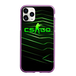 Чехол iPhone 11 Pro матовый CS GO dark green, цвет: 3D-фиолетовый