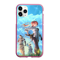Чехол iPhone 11 Pro матовый Реинкарнация безработного - персонажи, цвет: 3D-малиновый