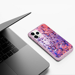 Чехол iPhone 11 Pro матовый Пузыри в жидкости, цвет: 3D-розовый — фото 2