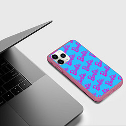 Чехол iPhone 11 Pro матовый Barbie pattern, цвет: 3D-малиновый — фото 2