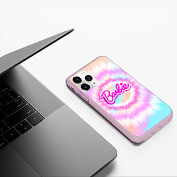Чехол iPhone 11 Pro матовый Тай Дай Барби, цвет: 3D-розовый — фото 2