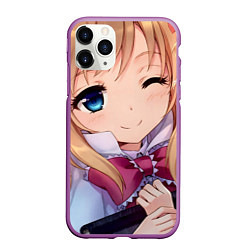 Чехол iPhone 11 Pro матовый Touhou Project Алиса Маргатройд, цвет: 3D-фиолетовый