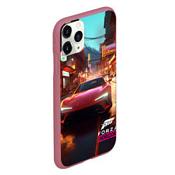 Чехол iPhone 11 Pro матовый Forza Horizon Tokio, цвет: 3D-малиновый — фото 2