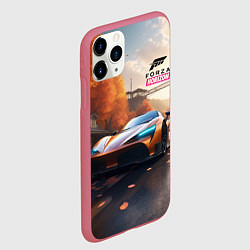 Чехол iPhone 11 Pro матовый Forza Horison осенний пейзаж, цвет: 3D-малиновый — фото 2