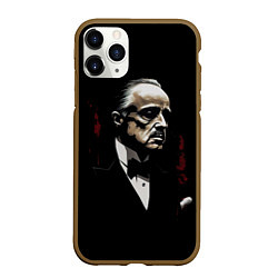 Чехол iPhone 11 Pro матовый Крестный отец, цвет: 3D-коричневый