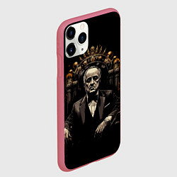 Чехол iPhone 11 Pro матовый Дон Вито Корлеоне крестный отец, цвет: 3D-малиновый — фото 2