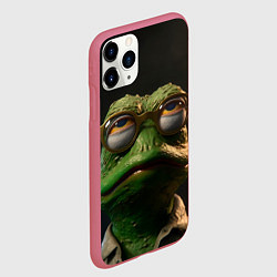 Чехол iPhone 11 Pro матовый Зудамчевый Пепе, цвет: 3D-малиновый — фото 2