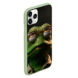 Чехол iPhone 11 Pro матовый Зудамчевый Пепе, цвет: 3D-салатовый — фото 2