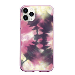 Чехол iPhone 11 Pro матовый Tie-Dye дизайн, цвет: 3D-розовый