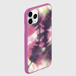 Чехол iPhone 11 Pro матовый Tie-Dye дизайн, цвет: 3D-фиолетовый — фото 2