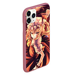 Чехол iPhone 11 Pro матовый Touhou Project Фландр Scarlet, цвет: 3D-малиновый — фото 2