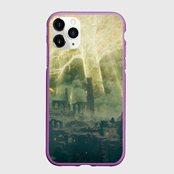 Чехол iPhone 11 Pro матовый Сияние Elden Ring, цвет: 3D-фиолетовый