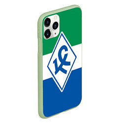 Чехол iPhone 11 Pro матовый Крылья Советов - футбольный клуб, цвет: 3D-салатовый — фото 2