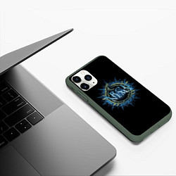 Чехол iPhone 11 Pro матовый Arch Enemy Snake, цвет: 3D-темно-зеленый — фото 2