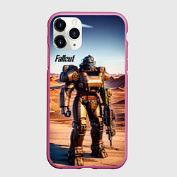 Чехол iPhone 11 Pro матовый Robot Fallout, цвет: 3D-малиновый