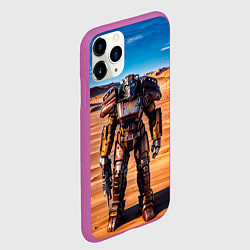 Чехол iPhone 11 Pro матовый Фалаут силовая броня, цвет: 3D-фиолетовый — фото 2