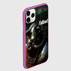 Чехол iPhone 11 Pro матовый Fallout dark style, цвет: 3D-фиолетовый — фото 2