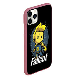 Чехол iPhone 11 Pro матовый Fallout boy, цвет: 3D-малиновый — фото 2