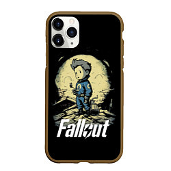 Чехол iPhone 11 Pro матовый Fallout boy, цвет: 3D-коричневый