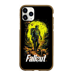 Чехол iPhone 11 Pro матовый Fallout poster, цвет: 3D-коричневый