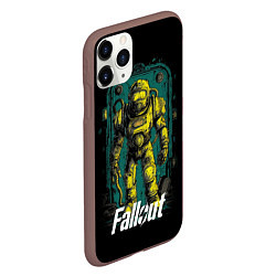 Чехол iPhone 11 Pro матовый Fallout poster style, цвет: 3D-коричневый — фото 2