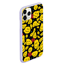 Чехол iPhone 11 Pro матовый Смайлик сохраняй спокойствие, цвет: 3D-светло-сиреневый — фото 2
