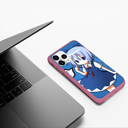 Чехол iPhone 11 Pro матовый Touhou Project Cirno Baka, цвет: 3D-малиновый — фото 2