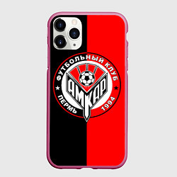 Чехол iPhone 11 Pro матовый Амкар, цвет: 3D-малиновый