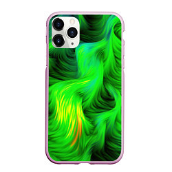 Чехол iPhone 11 Pro матовый Зеленый абстрактный дым