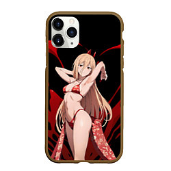 Чехол iPhone 11 Pro матовый Пауэр - демон крови, цвет: 3D-коричневый