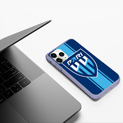 Чехол iPhone 11 Pro матовый ФК Пари Нижний Новгород, цвет: 3D-светло-сиреневый — фото 2